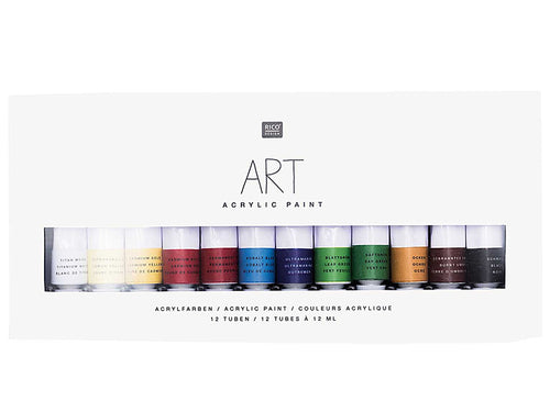 Achat Set de 12 tubes de peinture acrylique