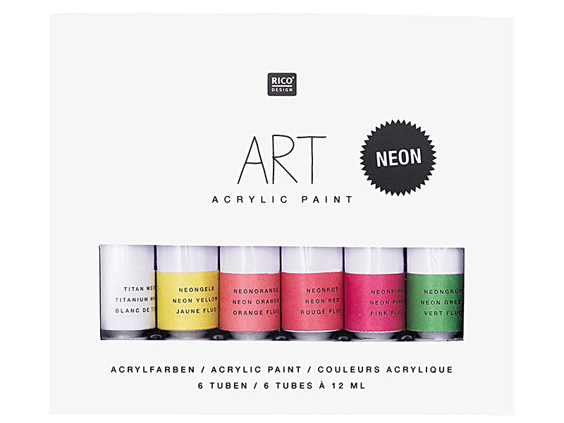 Achat Set de 6 tubes de peinture acrylique - néon