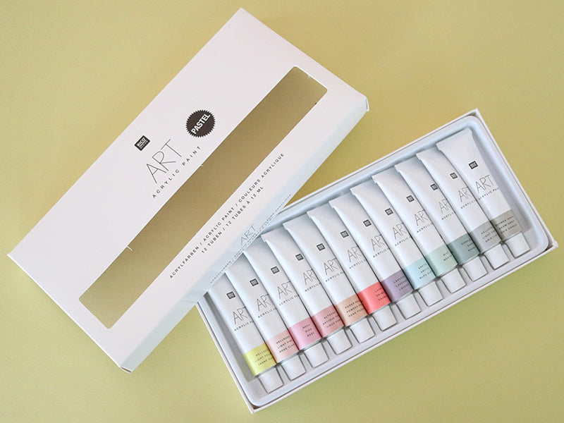 Achat Set de 12 tubes de peinture acrylique - pastel