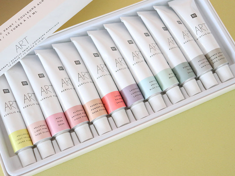achat Set de 12 tubes de peinture acrylique - pastel