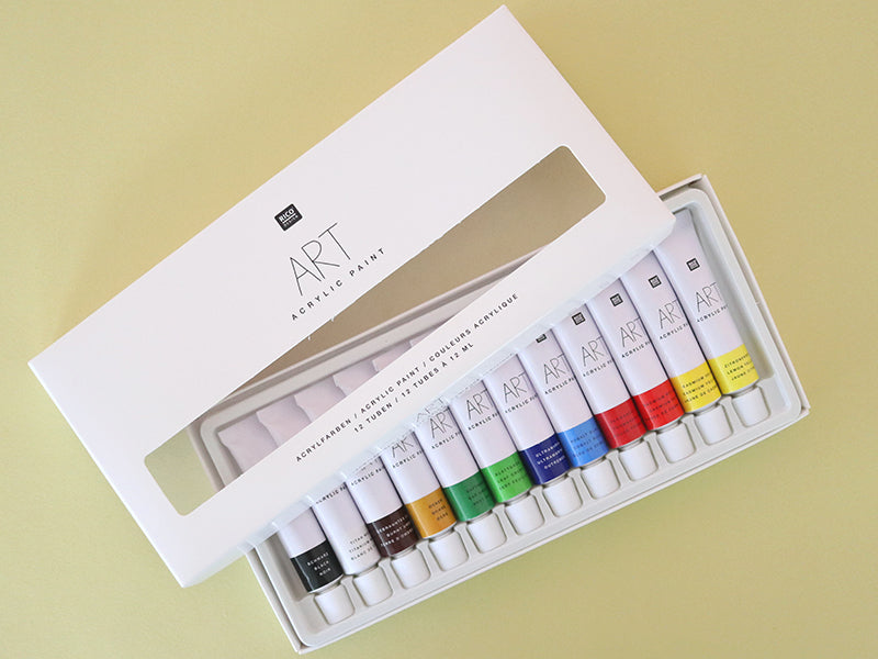 Achat Set de 12 tubes de peinture acrylique