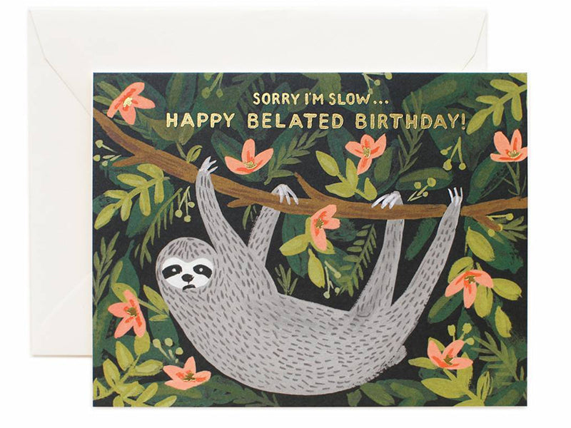 Achat Carte d'anniversaire - Paresseux