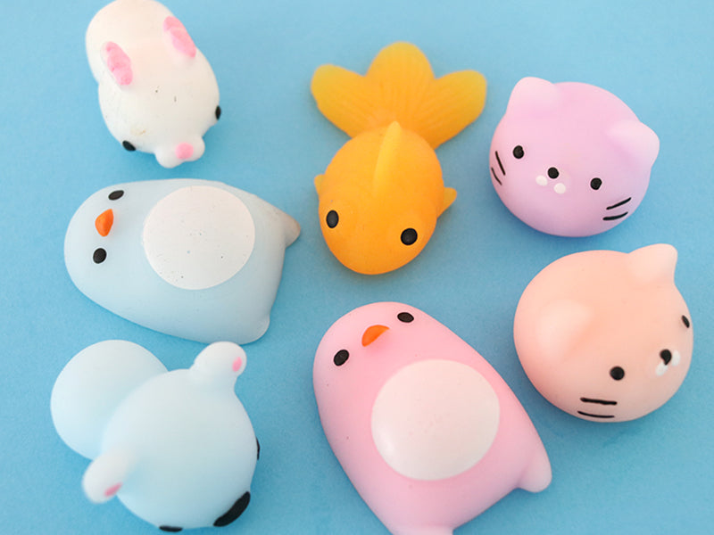 achat Mini squishy hérisson bleu - anti-stress