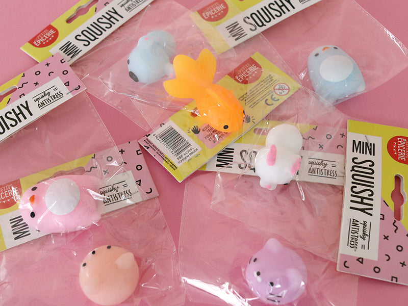 achat Mini squishy tête de chat rose - anti-stress