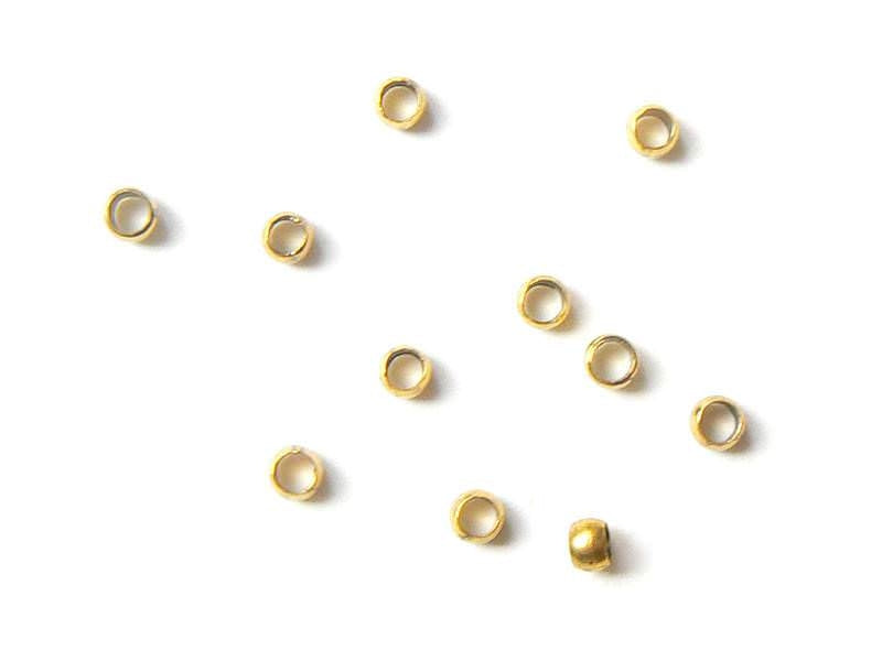 Achat 10 perles à écraser dorées