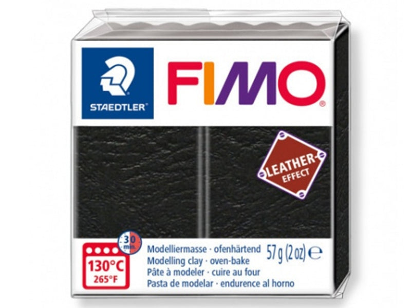 Achat Pâte Fimo LEATHER EFFECT - Noir 909