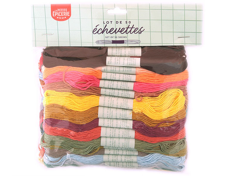 Achat Lot de 50 échevettes- couleurs assorties