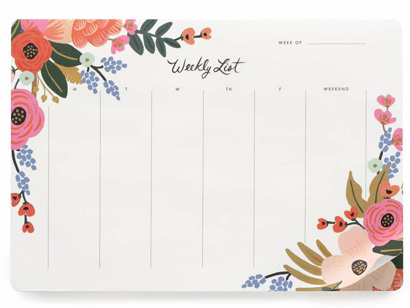 Achat Bloc semainier Rifle Paper - Lively Floral