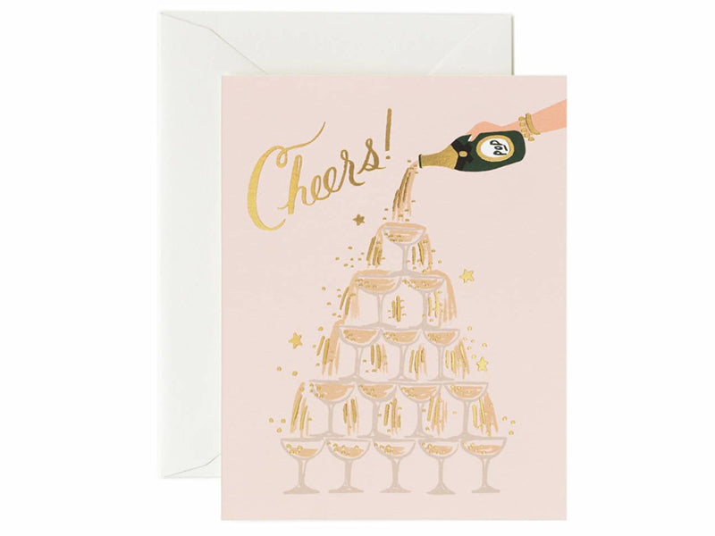 Achat Carte de voeux - Tour de champagne "Cheers !"