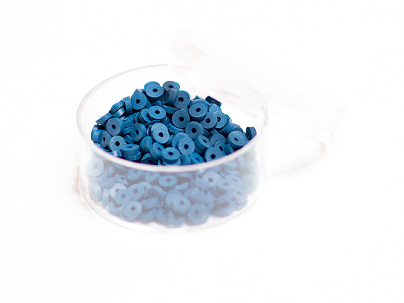 Achat Boite de perles rondelles heishi 3 mm -  bleu acier