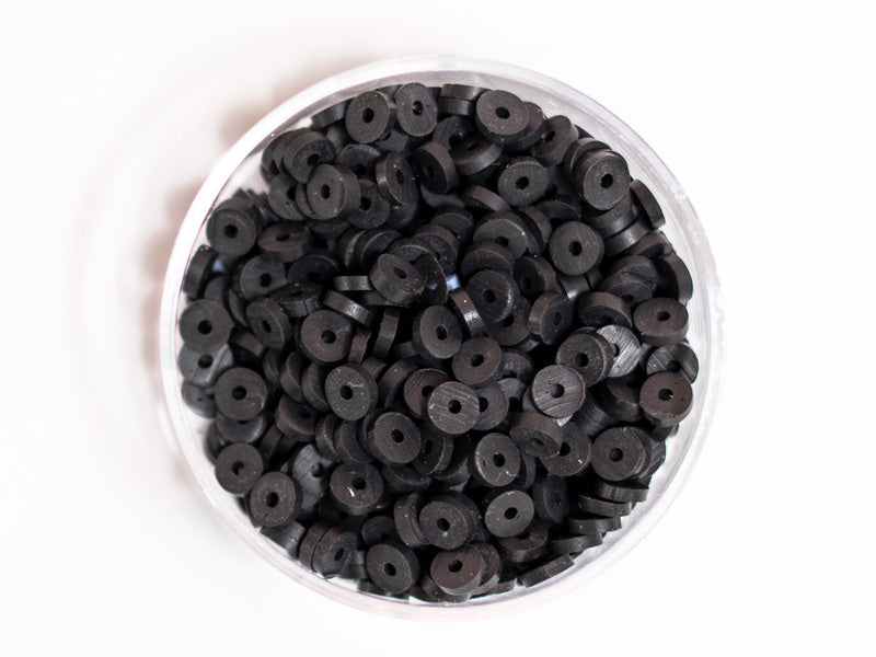 Achat Boite de perles rondelles heishi 3 mm - noir