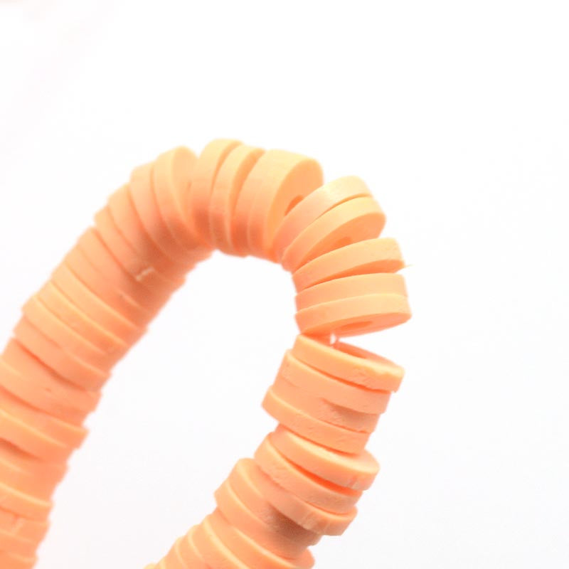 achat Boite de perles rondelles heishi 6 mm - orange abricot