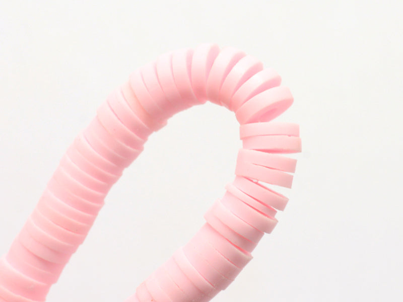 achat Boite de perles rondelles heishi 6 mm - Rose pâle