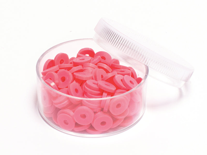Achat Boite de perles rondelles heishi 6 mm - rose corail