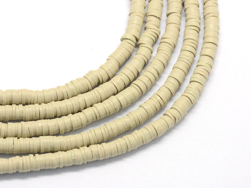 Achat Boite de perles rondelles heishi 6 mm - Taupe