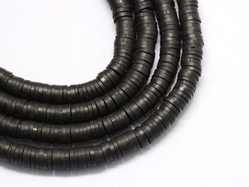 achat Boite de perles rondelles heishi 6 mm - Noir