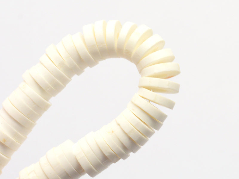Achat Boite de perles rondelles heishi 6 mm - blanc
