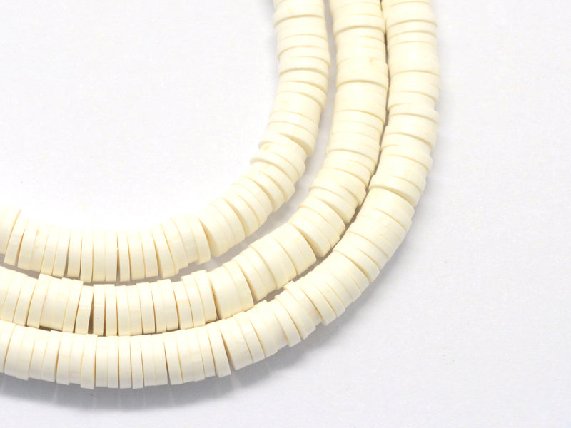 achat Boite de perles rondelles heishi 6 mm - blanc