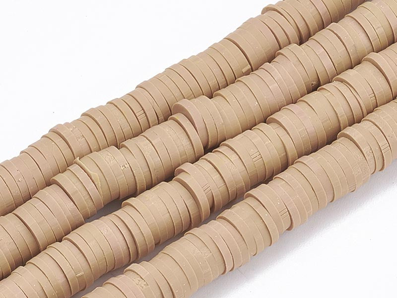 Achat Boite de perles rondelles heishi 6 mm - Sable