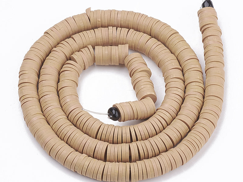 achat Boite de perles rondelles heishi 6 mm - Sable