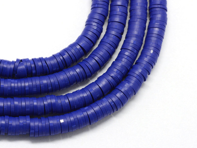 achat Boite de perles rondelles heishi 6 mm - Bleu roi