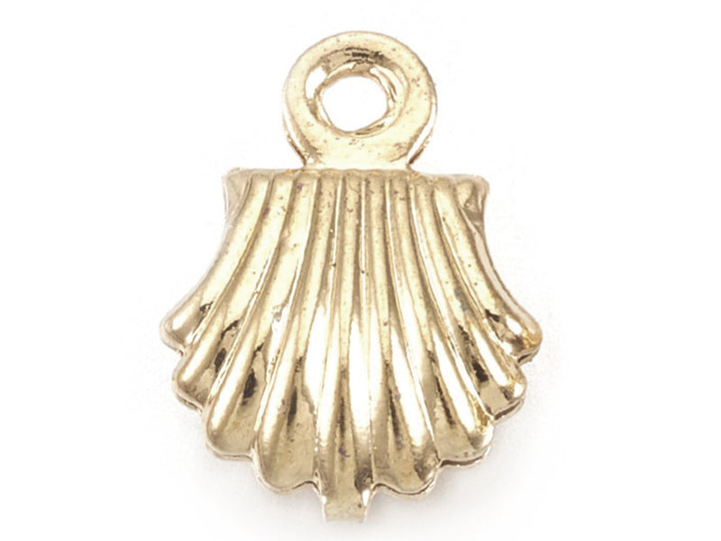 Achat Breloque pendentif mini coquillage en laiton  doré à l'or fin 18K