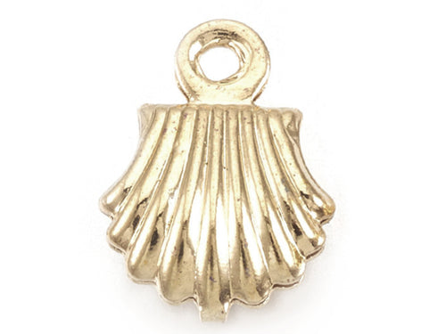 Achat Breloque pendentif mini coquillage en laiton  doré à l'or fin 18K