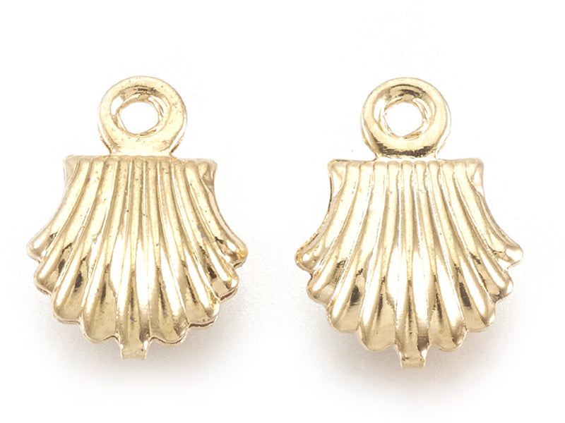 Achat Breloque pendentif mini coquillage en laiton  doré à l'or fin 18K