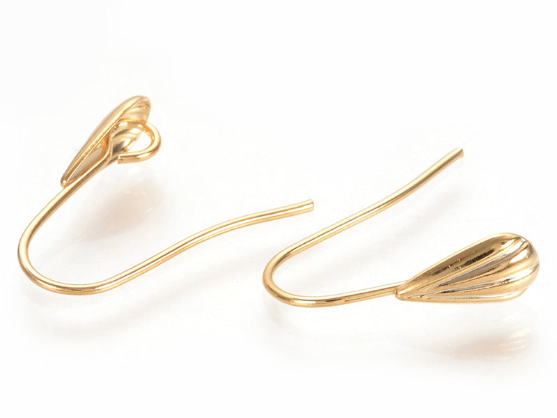 Achat Boucles d'oreilles pendantes avec coquillage - laiton doré à l'or fin 16K