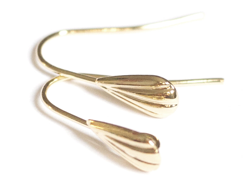 achat Boucles d'oreilles pendantes avec coquillage - laiton doré à l'or fin 16K