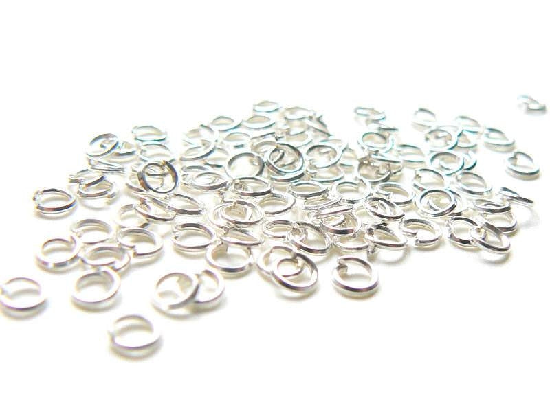 Achat 100 anneaux 3 mm argentés clair