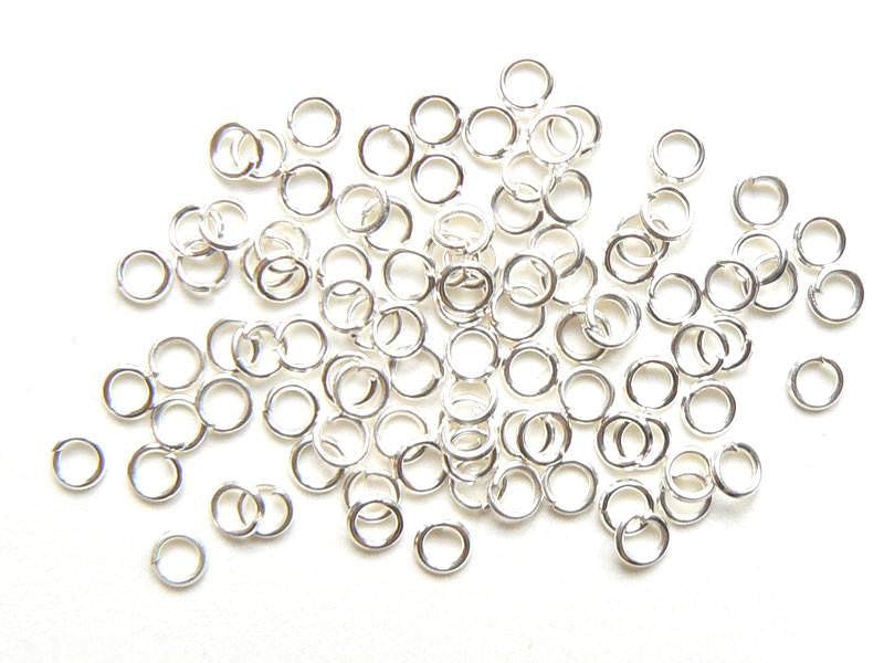 Achat 100 anneaux 3 mm argentés clair