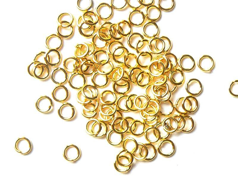 Achat 100 anneaux 4 mm dorés
