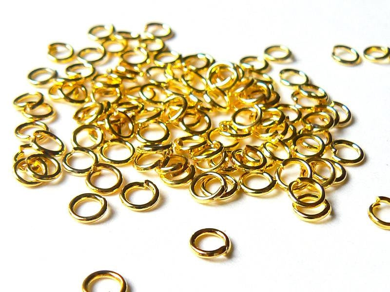 Achat 100 anneaux 4 mm dorés