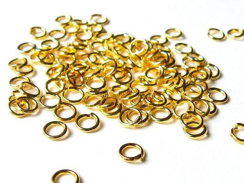 Achat 100 anneaux 4 mm dorés