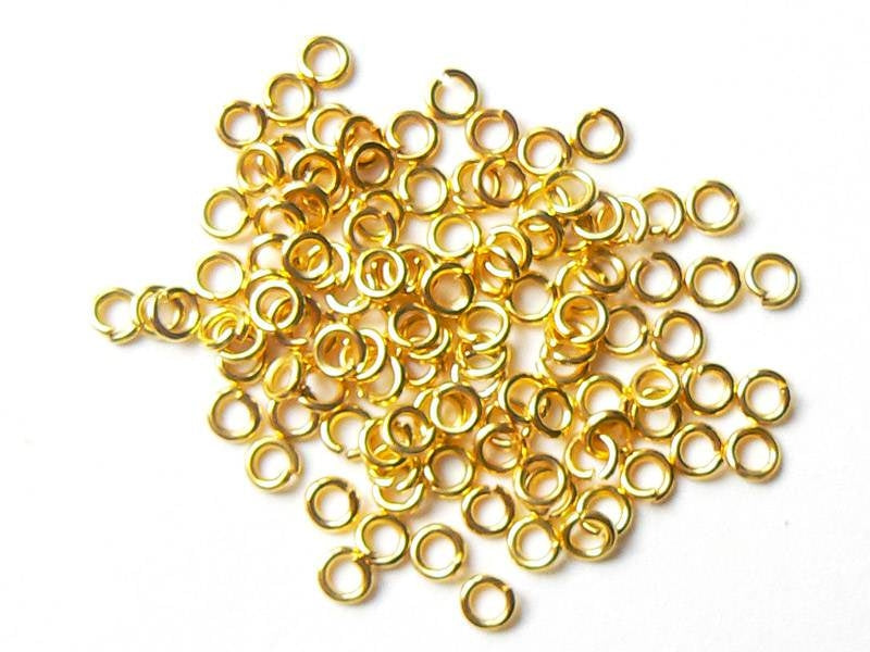 Achat 100 anneaux 3 mm dorés