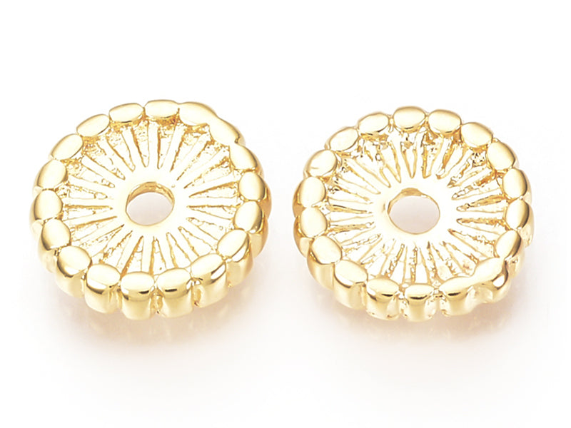 Achat Perle rondelle ethnique 7 x 1,5 mm - dorée à l'or fin