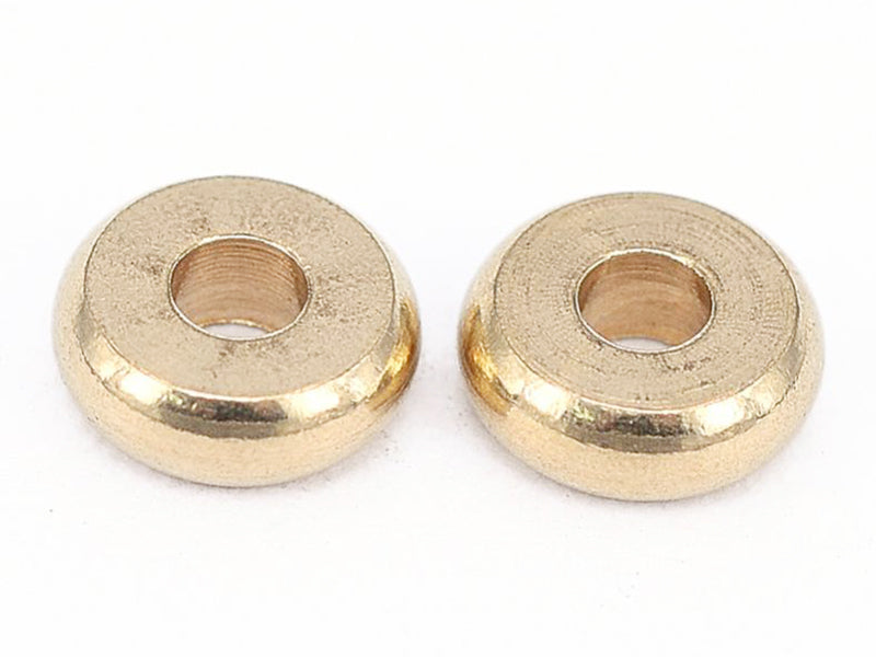 Achat 20 perles rondelles heishi arrondies en laiton sans placage - 6x2 mm