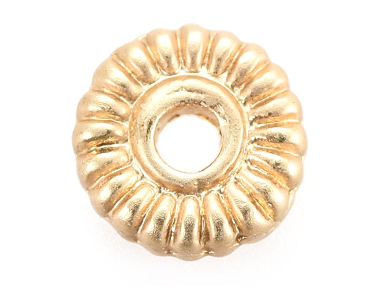 Achat Perle rondelle ethnique - plaqué à l'or fin  mat - 5x1,5 mm
