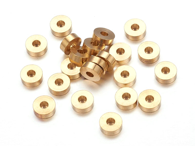 achat 20 perles heishi - intercalaires en laiton doré - 6x2 mm