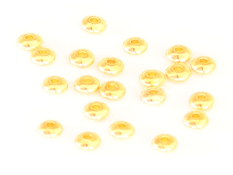 achat 20 perles rondelles arrondies en laiton doré - 5 mm
