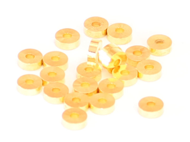 Achat 20 perles heishi - intercalaires en laiton doré - 6x2 mm