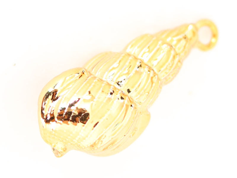achat Pendentif coquillage spirale 25 mm - laiton doré