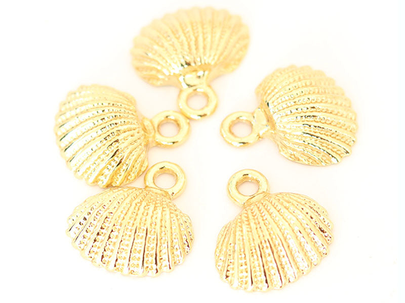 achat Pendentif coquillage 18 mm - laiton doré