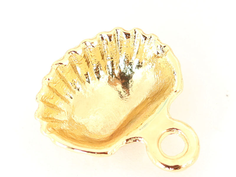 achat Pendentif coquillage 18 mm - laiton doré