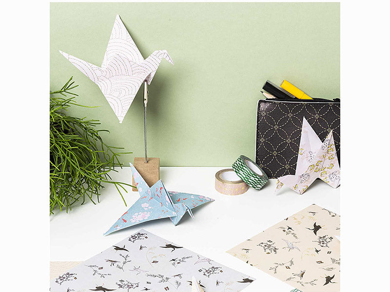 Achat 50 feuilles de papier Origami "Jardin Japonais" - Rico Design