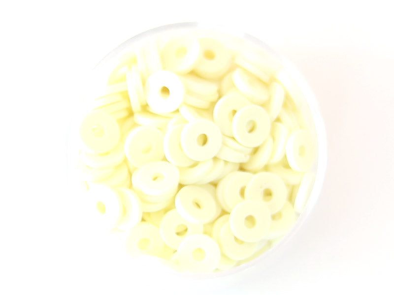achat Boite de perles rondelles heishi 6 mm - ivoire