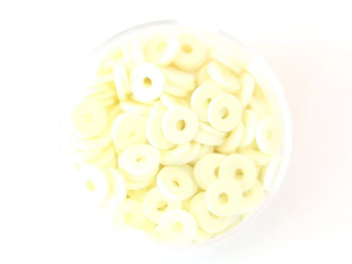Achat Boite de perles rondelles heishi 6 mm - ivoire