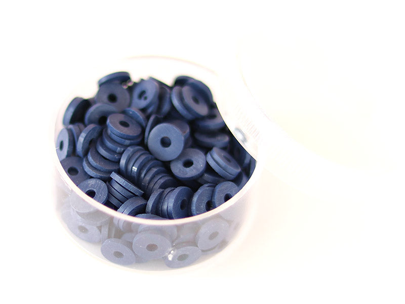 Achat Boite de perles rondelles heishi 6 mm - bleu nuit