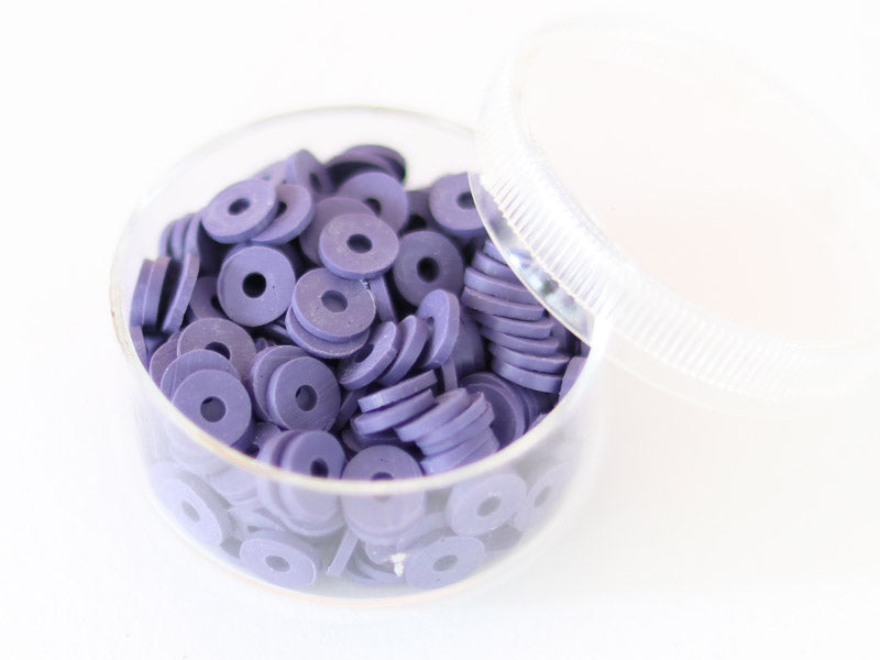 Achat Boite de perles rondelles heishi 6 mm - indigo